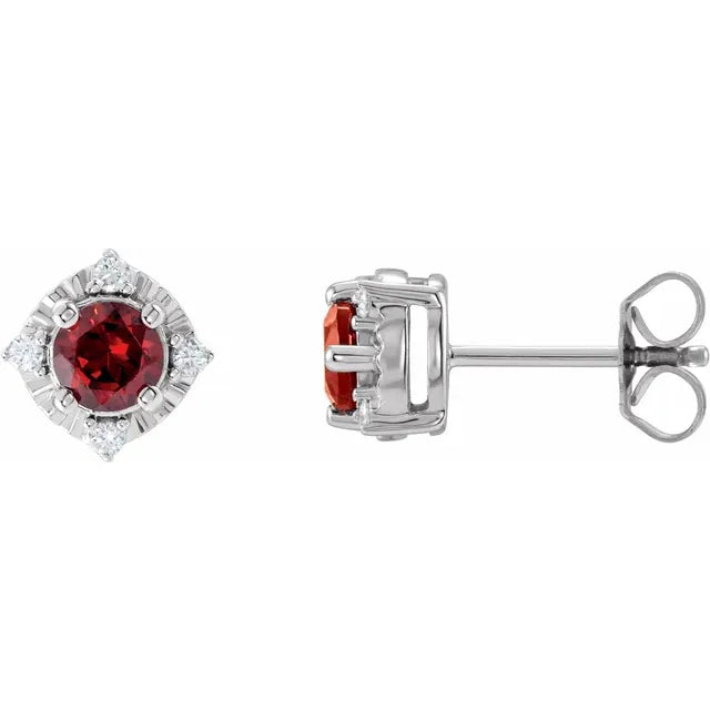 Diana Cuatro Halo Earrings Silver