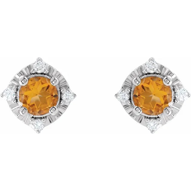 Diana Cuatro Halo Earrings Silver