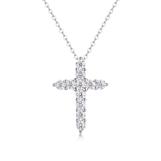 Moissanite Cross Pendant