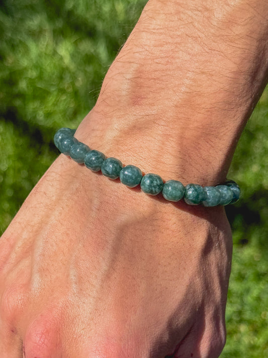 Genuine Natural Jade Beaded Bracelet