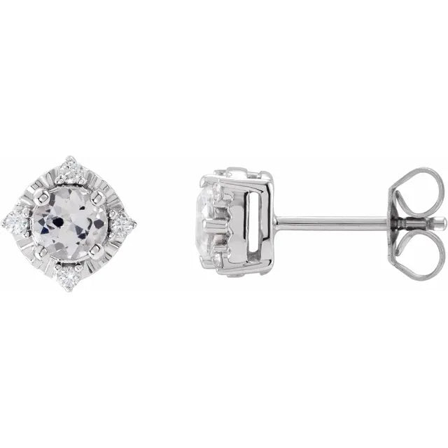 Diana Cuatro Halo Earrings Silver