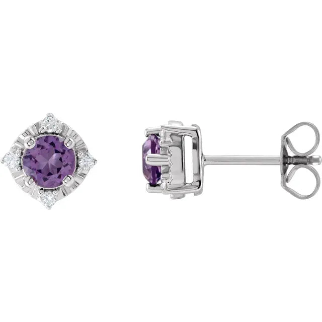 Diana Cuatro Halo Earrings Silver