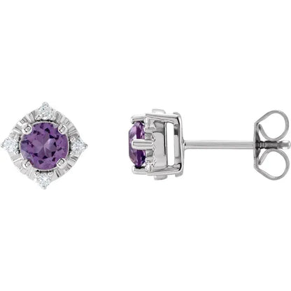 Diana Cuatro Halo Earrings Silver