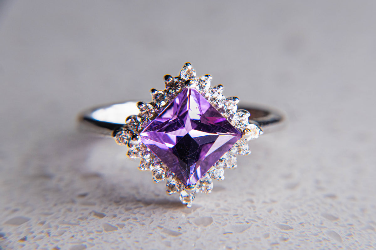 Amethyst and Silver Ring