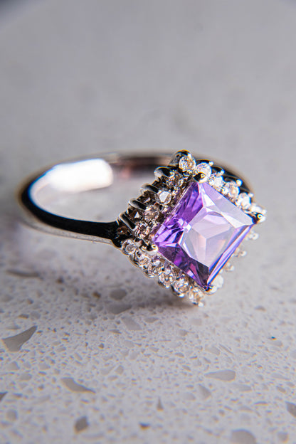 Amethyst and Silver Ring
