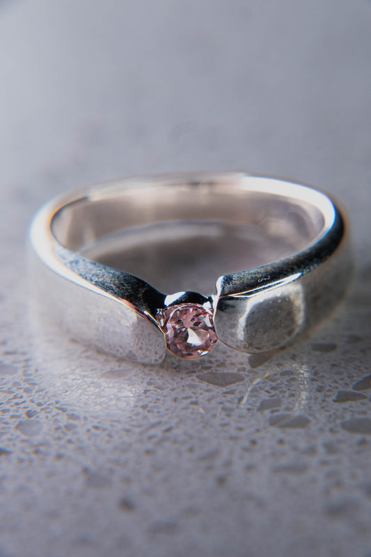 Natural Pink Tourmaline Ring