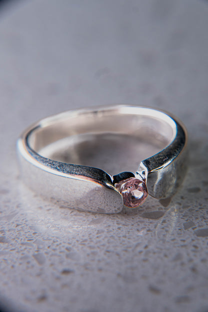Natural Pink Tourmaline Ring