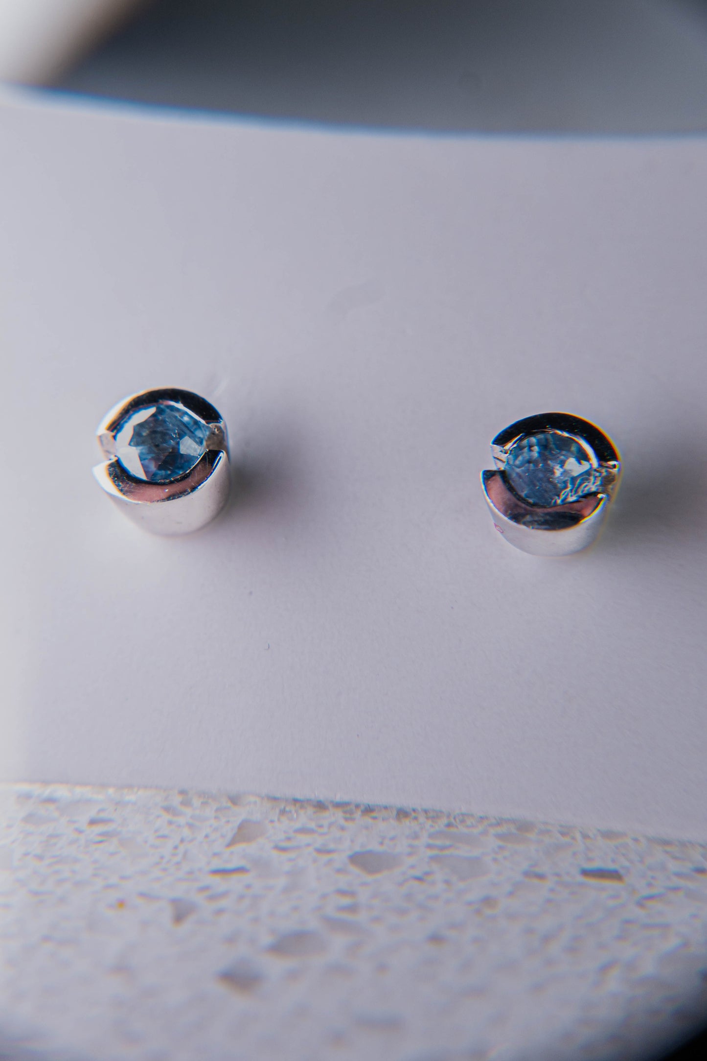 Cornflower Blue Sapphire Stud Earrings