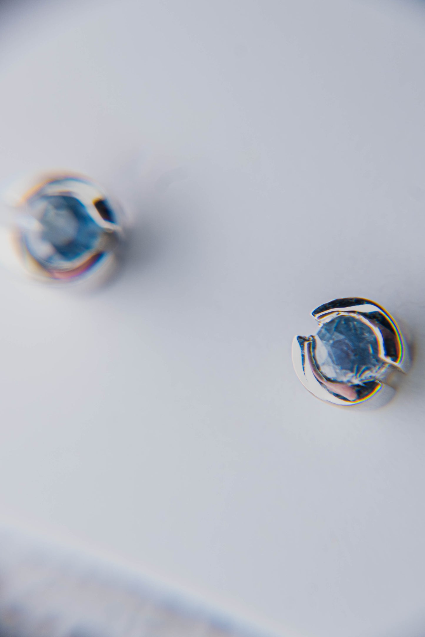 Cornflower Blue Sapphire Stud Earrings