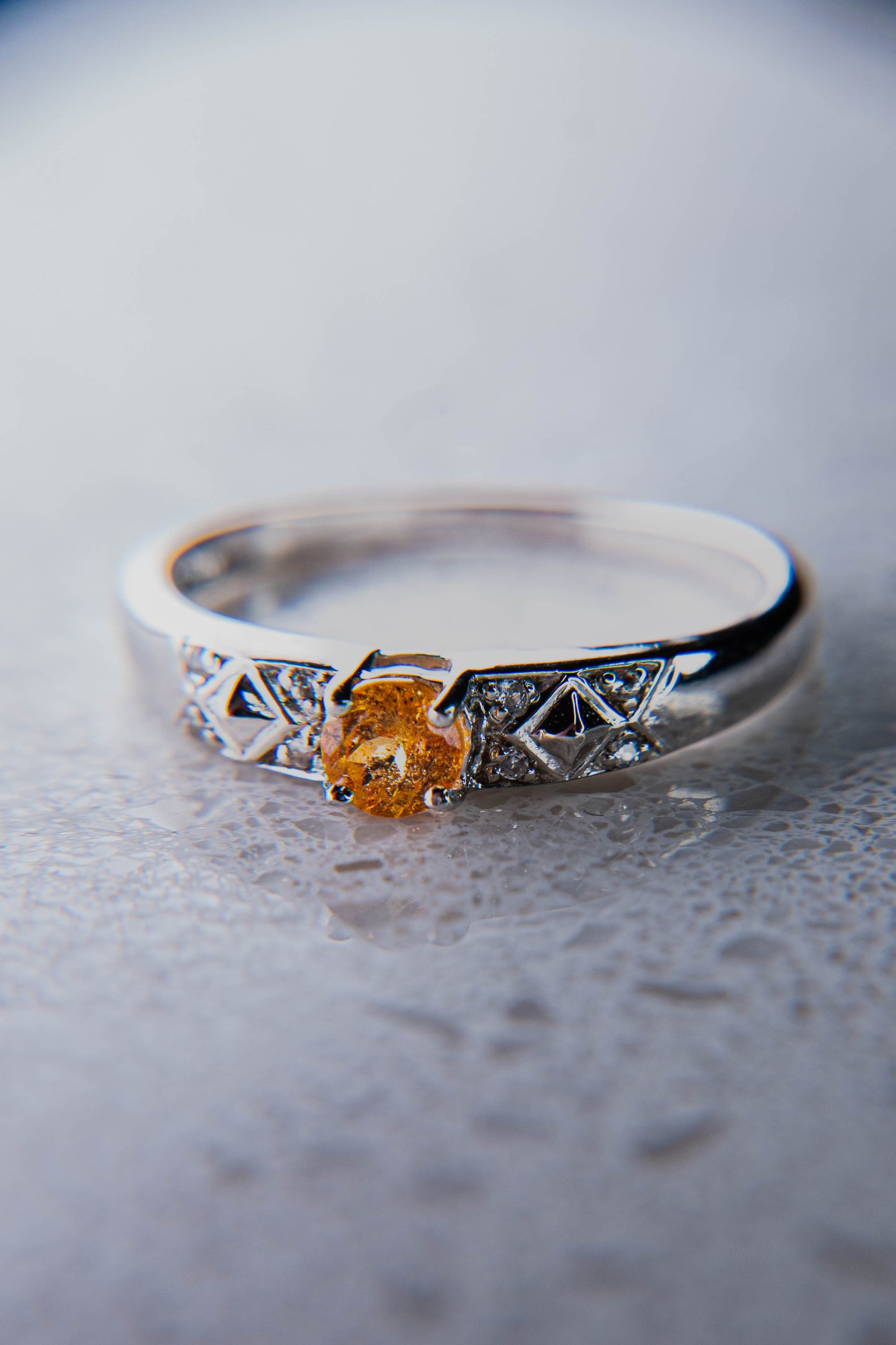 Natural Fanta Mandarin Garnet Ring