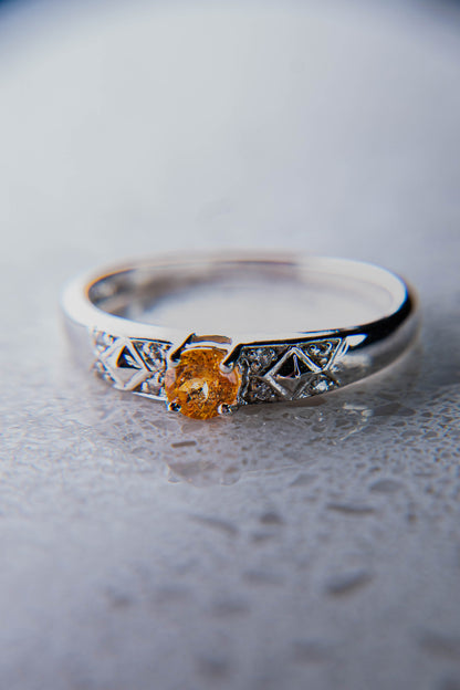 Natural Fanta Mandarin Garnet Ring