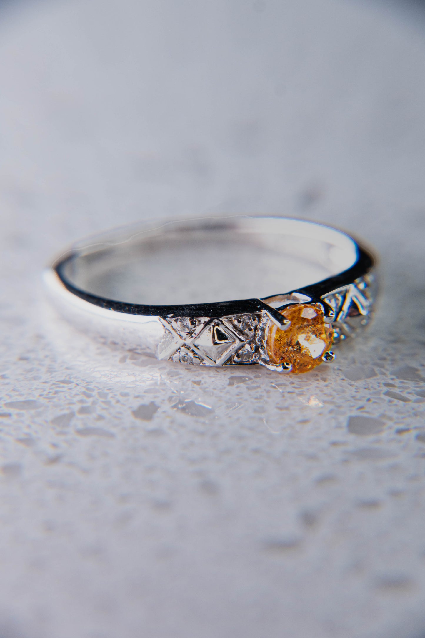 Natural Fanta Mandarin Garnet Ring