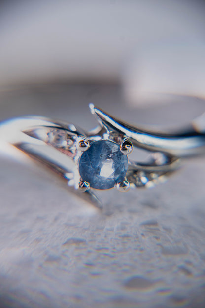 Natural Cornflower Blue Sapphire Ring