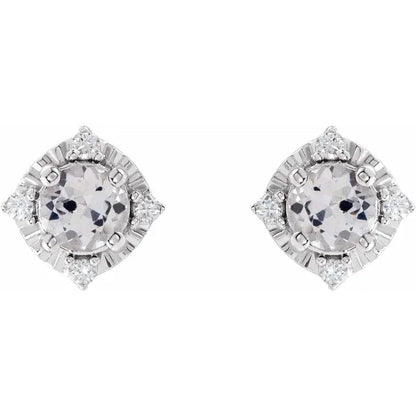 Diana Cuatro Halo Earrings Silver