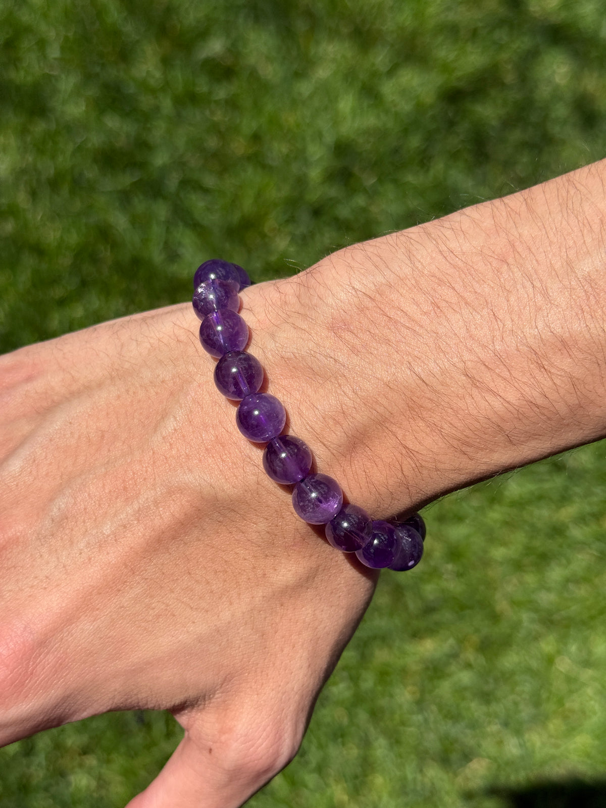 Genuine Natural Amethyst Beaded Bracelet