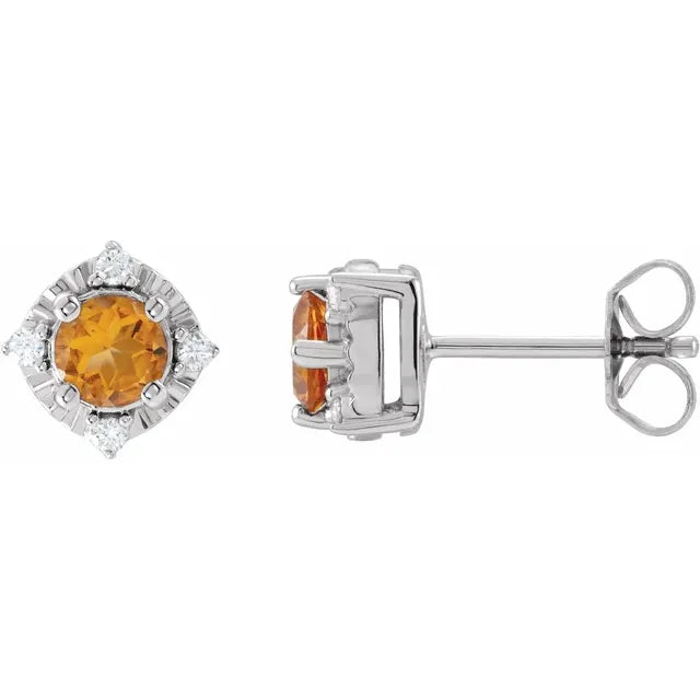 Diana Cuatro Halo Earrings Silver