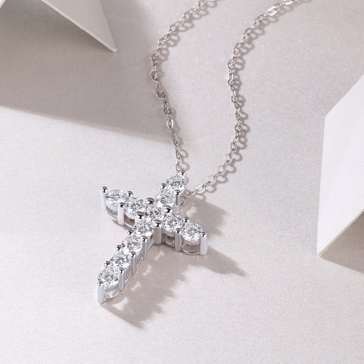 Moissanite Cross Pendant