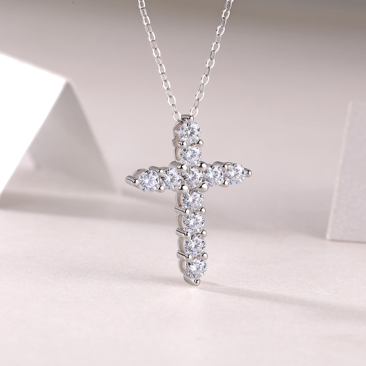 Moissanite Cross Pendant