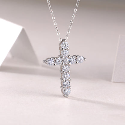 Moissanite Cross Pendant